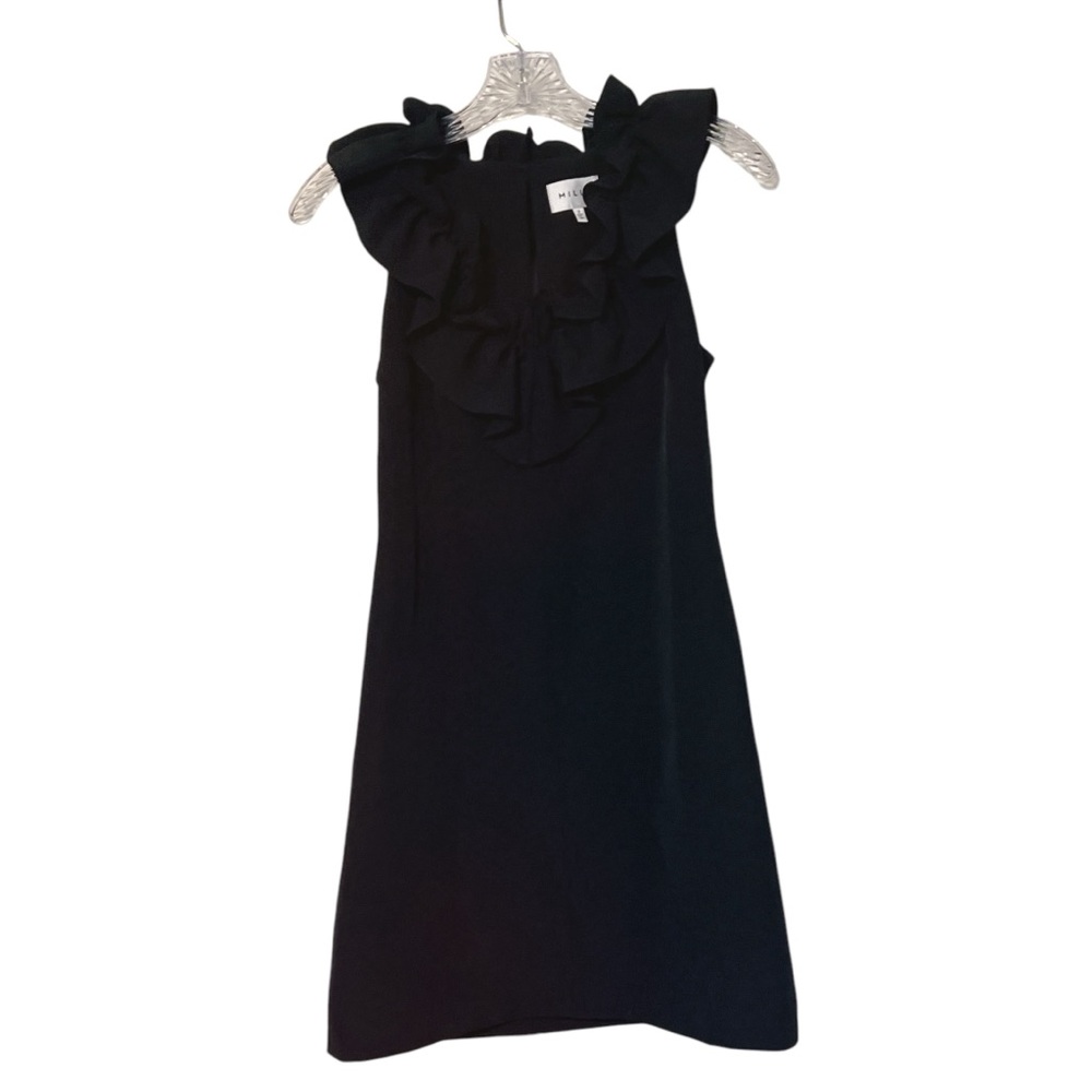 Milly Sadie Ruffle Black Minidress Revolve Brand Size 2 little Black Dre…